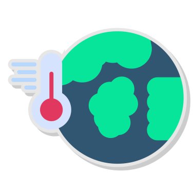 Küresel Isınma simgesi vektör çizimi