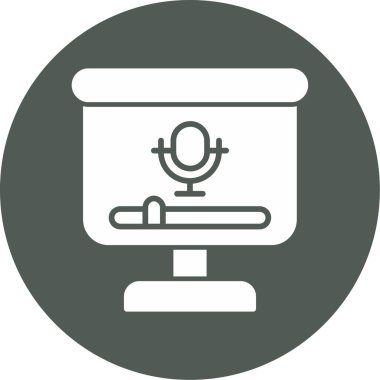 mikrofon simgesi vektör illüstrasyonu