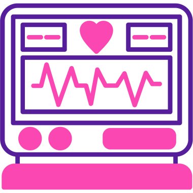 kardiyogram modern simge, vektör illüstrasyonu