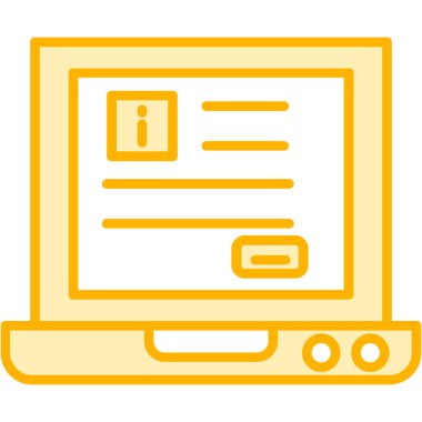 Bilgisayar. Web simgesi basit illüstrasyon