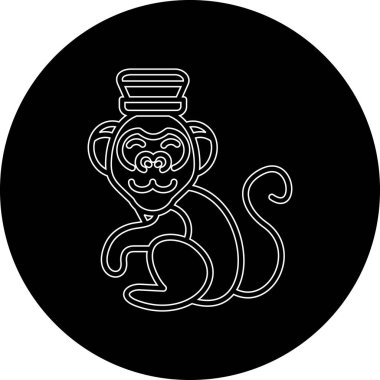 modada izole edilmiş arkaplanda maymun simgesi