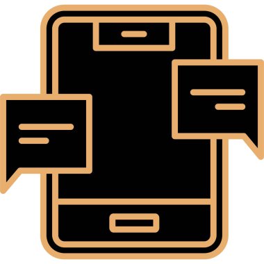 Cep telefonu simgesi, vektör illüstrasyonu