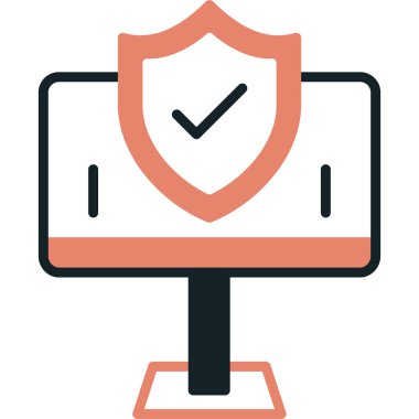 Güvenlik kalkanı vektör simgesi modern basit tasarım