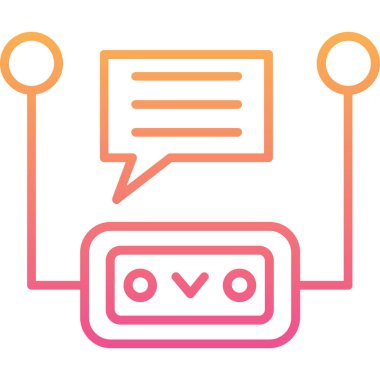 Mikrofon. Web simgesi basit illüstrasyon