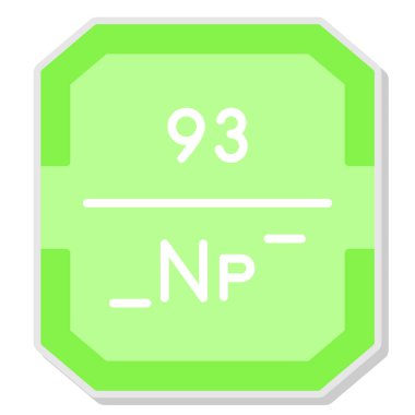 bir simgenin çizimi ve atom numarası sembolü.