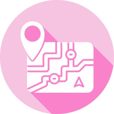 Harita simgesi, vektör illüstrasyonu