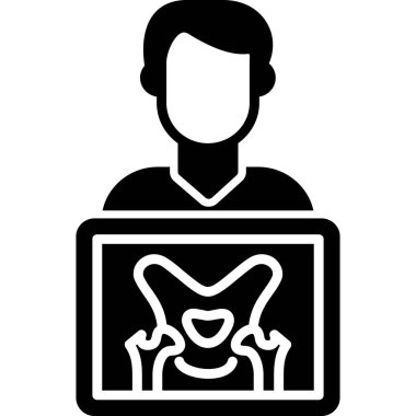 doktor simgesi vektör ana hatlı adam