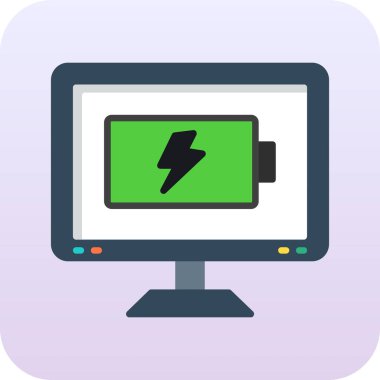 Bilgisayar. Web simgesi basit illüstrasyon