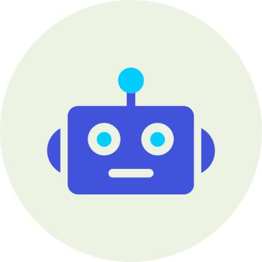 robot. Web simgesi basit illüstrasyon