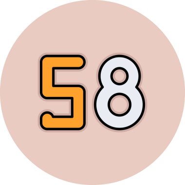 8 numaralı simge vektör illüstrasyonu