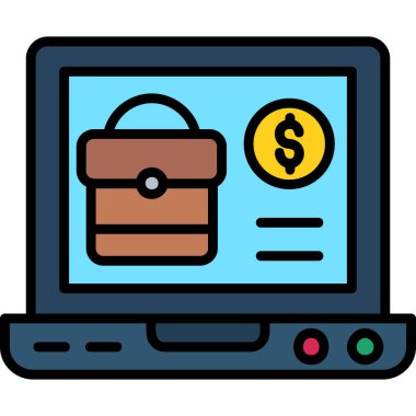 çevrimiçi ödeme vektörü simgesi