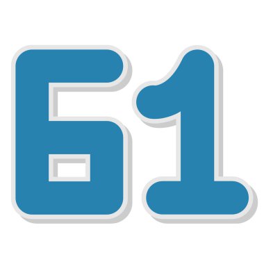 Beyaz arka planda mavi renkli sekiz numara.