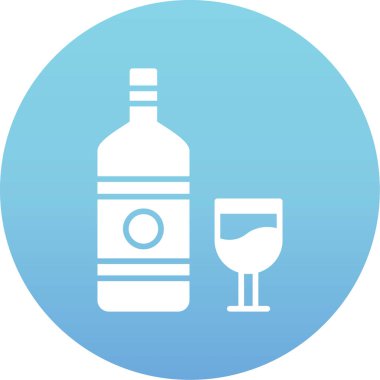 Şişe. Web simgesi basit illüstrasyon