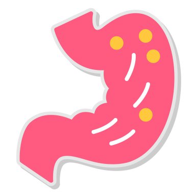 Mide ikonu. mide vektör illüstrasyonu