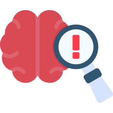 Büyüteci ve soru işaretiyle insan beyni