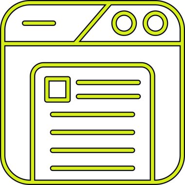 Web sayfası simgesi, vektör illüstrasyonu