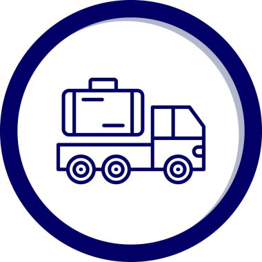 Bir kamyon simgesinin vektör çizimi