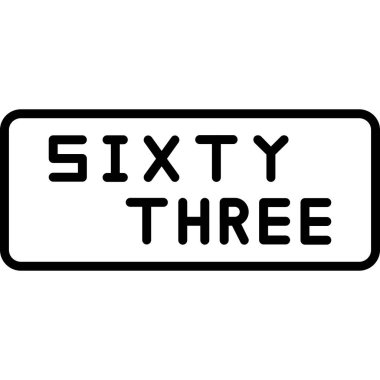 5 numara üç çizgi vektör deseni