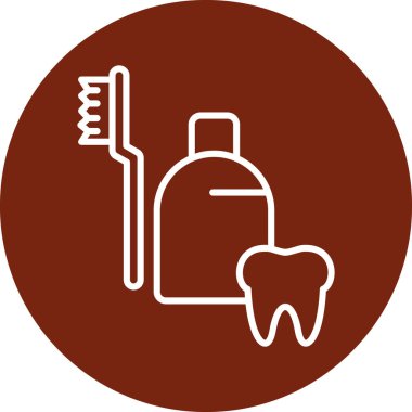 diş sağlığı çizgisi simgesine sahip diş.