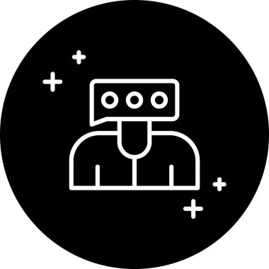 robot. Web simgesi basit illüstrasyon