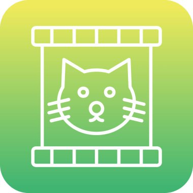 Benzersiz hayvan ve doğa vektör çizgisi simgesi