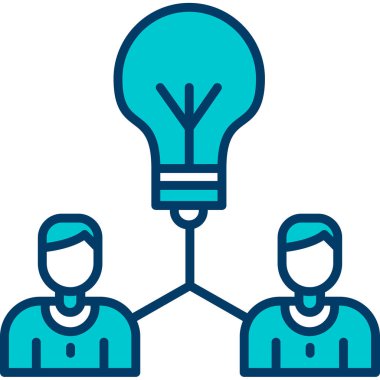 Fikir simgesi vektör illüstrasyonu