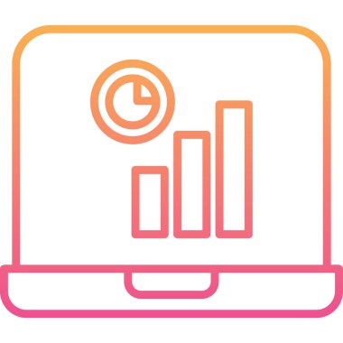 Dizüstü bilgisayar simgesi vektör çizimi