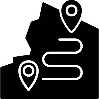 gps konum haritası simgesi sağlam biçimli