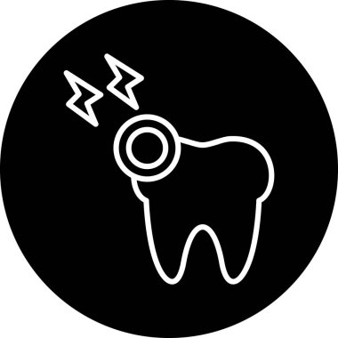 Moda tarzında izole edilmiş diş simgesi