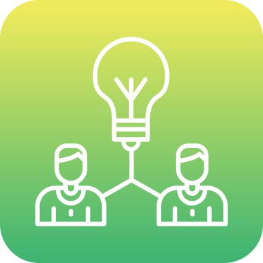 eşsiz fikir vektör çizgisi simgesi