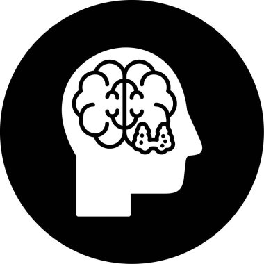 beyin ikonu vektör illüstrasyonu