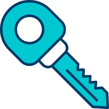 anahtar simgesi. Web için anahtar vektör simgesinin basit illüstrasyonu