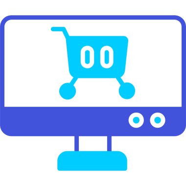 El arabası. Web simgesi basit illüstrasyon