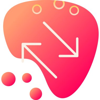 Bir kalbin ikonunun vektör illüstrasyonu