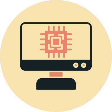 Ekran simgesi vektör illüstrasyonunu izle