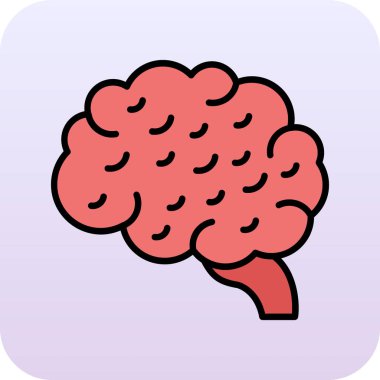 Beyin ikonu. özet çizimi