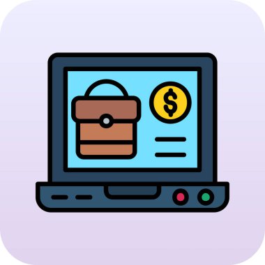 İnternet alışveriş simgesi vektör illüstrasyonu