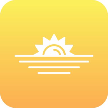 Güneş simgesinin vektör illüstrasyonu