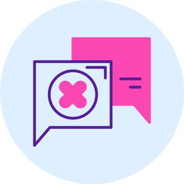 Sohbet mesajı simgesi, basit vektör illüstrasyon tasarımı