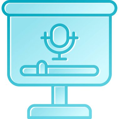 mikrofon simgesi vektör illüstrasyonu