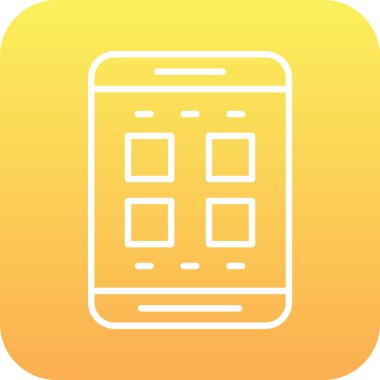 Kişisel ve ticari kullanım için mobil vektör simgesi simgesi vektör çizimi..