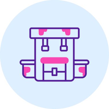 çanta çanta simgesi, vektör illüstrasyonu