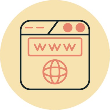 İnternet simgesi vektör illüstrasyonu