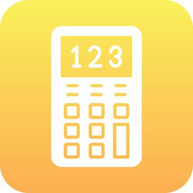 hesap makinesi web simgesi basit vektör illüstrasyonu