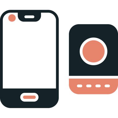 Cep telefonu simgesi, vektör illüstrasyonu