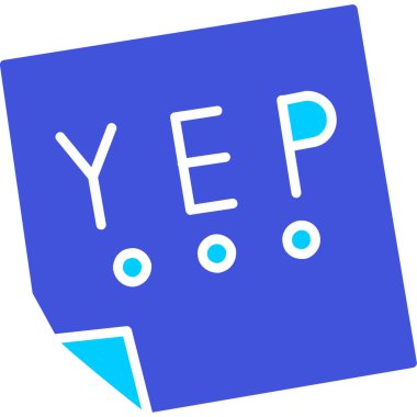 Evet ikon. Düz dizayn. vektör illüstrasyonu.