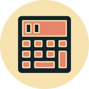 hesap makinesi web simgesi, vektör illüstrasyonu