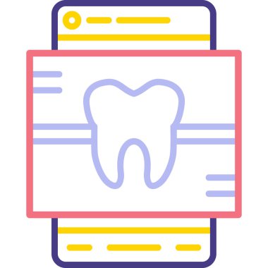 Modern diş simgesinin vektör çizimi