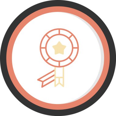 Madalya. Web simgesi basit illüstrasyon