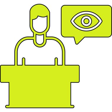 Konferans konuşmacısı ikonu. web tasarımı için hoparlör ikonu